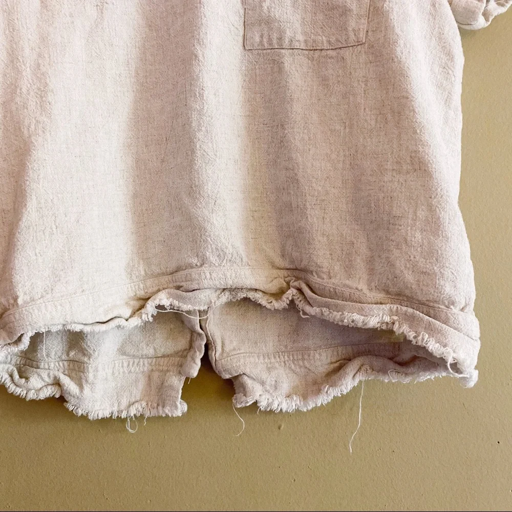 Cream linen top - Picture 3 of 4